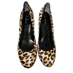Cole Haan Leopard Print Calf Hair Pumps Nike Air Technology Size 10 Retro Punk